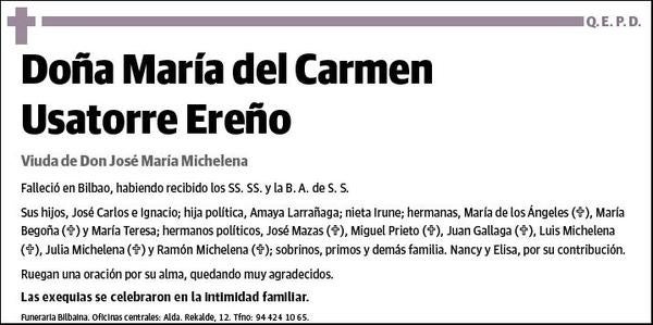 USATORRE EREÑO,MARIA DEL CARMEN