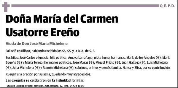 USATORRE EREÑO,MARIA DEL CARMEN