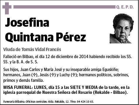 QUINTANA PEREZ,JOSEFINA