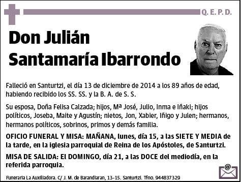 SANTAMARIA IBARRONDO,JULIAN