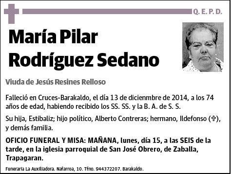 RODRIGUEZ SEDANO,MARIA PILAR