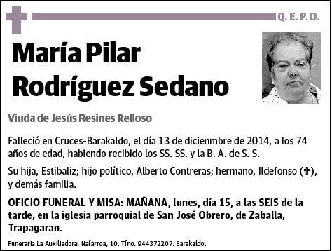 RODRIGUEZ SEDANO,MARIA PILAR