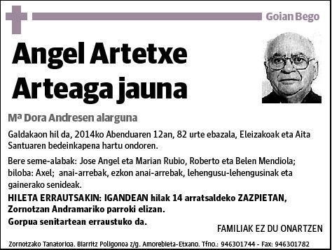 ARTETXE ARTEAGA,ANGEL