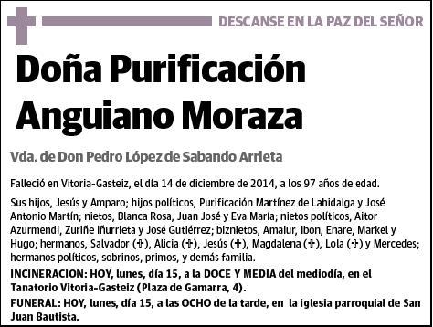 ANGUIANO MORAZA,PURIFICACION