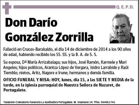 GONZALEZ ZORRILLA,DARIO