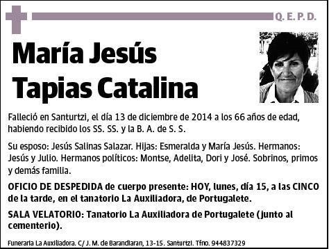 TAPIAS CATALINA,MARIA JESUS