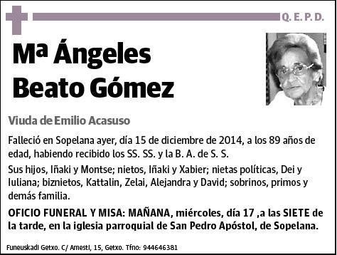 BEATO GOMEZ,Mª ANGELES