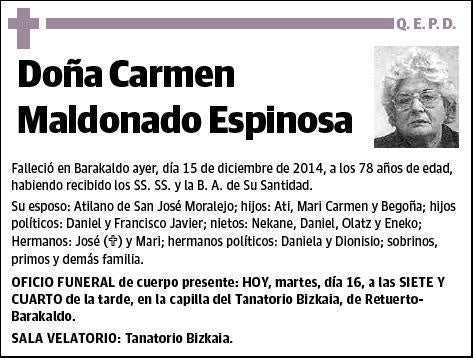 MALDONADO ESPINOSA,CARMEN