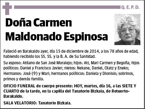 MALDONADO ESPINOSA,CARMEN