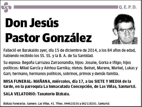 PASTOR GONZALEZ,JESUS