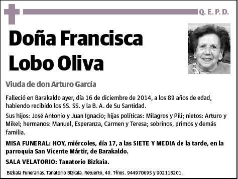 LOBO OLIVA,FRANCISCA