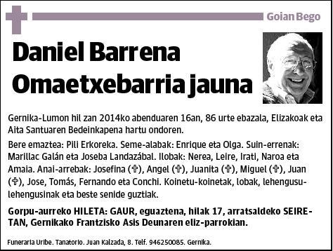 BARRENA OMAETXEBARRIA,DANIEL