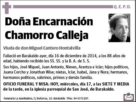 CHAMORRO CALLEJA,ENCARNACION