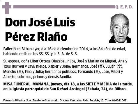 PEREZ RIAÑO,JOSE LUIS