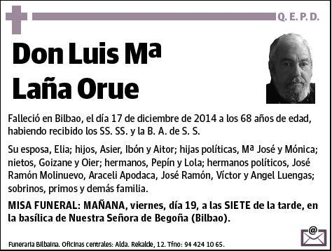 LAÑA ORUE,LUIS Mª