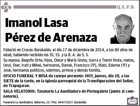 LASA PEREZ DE ARENAZA,IMANOL