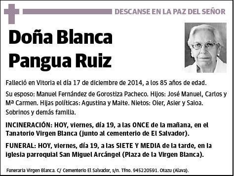 PANGUA RUIZ,BLANCA