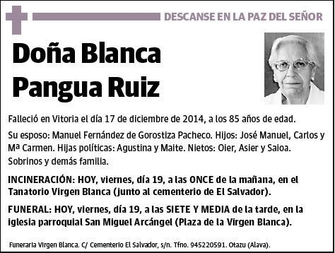 PANGUA RUIZ,BLANCA