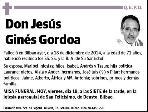 GINES GORDOA,JESUS