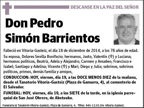 SIMON BARRIENTOS,PEDRO