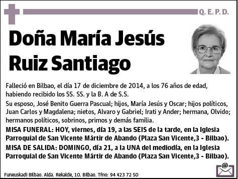 RUIZ SANTIAGO,MARIA JESUS