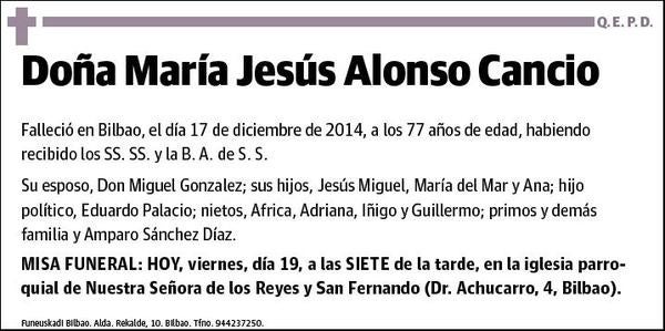 ALONSO CANCIO,MARIA JESUS