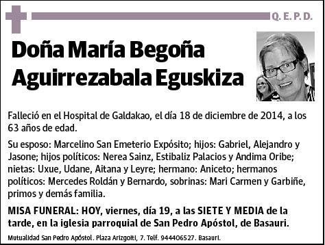 AGUIRREZABALA EGUSKIZA,MARIA BEGOÑA