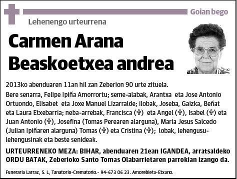 ARANA BEASKOETXEA,CARMEN