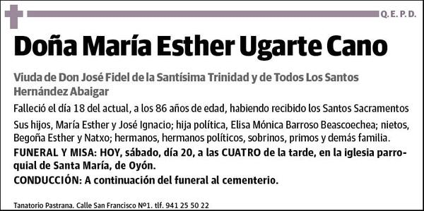 UGARTE CANO,MARIA ESTHER