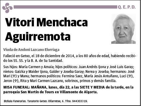 MENCHACA AGUIRREMOTA,VITORI