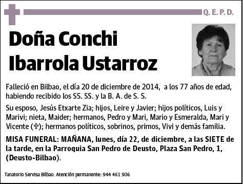 IBARROLA USTARROZ,CONCHI