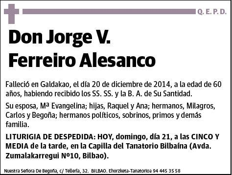 FERREIRO ALESANCO,JORGE V