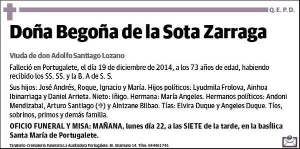 DE LA SOTA ZARRAGA,BEGOÑA