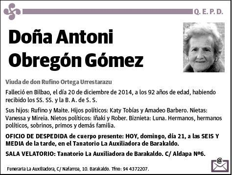 OBREGON GOMEZ,ANTONI