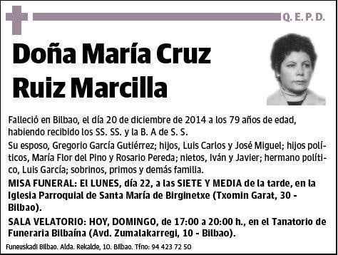 RUIZ MARCILLA,MARIA CRUZ