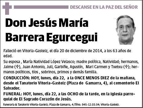 BARRERA EGURCEGUI,JESUS MARIA