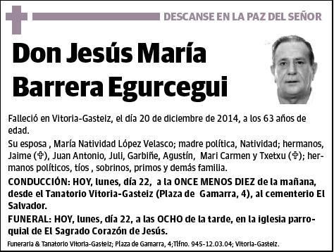 BARRERA EGURCEGUI,JESUS MARIA