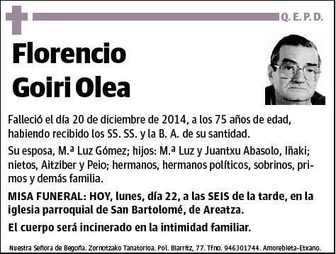 GOIRI OLEA,FLORENCIO