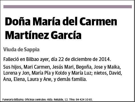 MARTINEZ GARCIA,MARIA DEL CARMEN