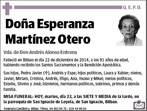 MARTINEZ OTERO,ESPERANZA