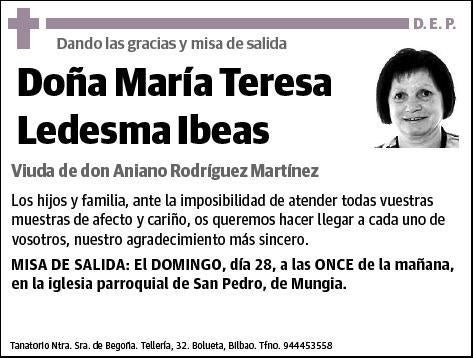 LEDESMA IBEAS,MARIA TERESA