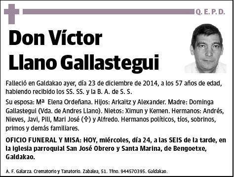 LLANO GALLASTEGUI,VICTOR