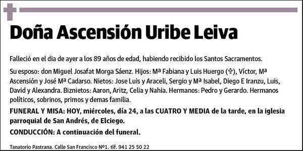 URIBE LEIVA,ASCENSION