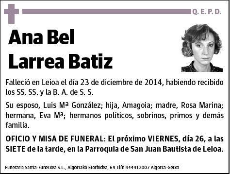 LARREA BATIZ,ANA BEL