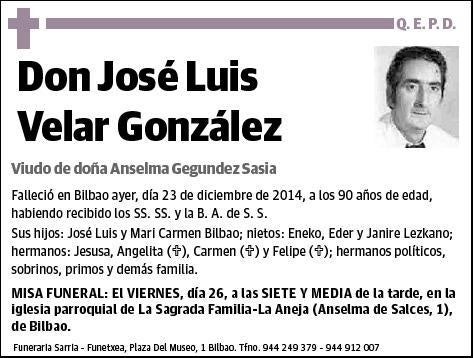 VELAR GONZALEZ,JOSE LUIS