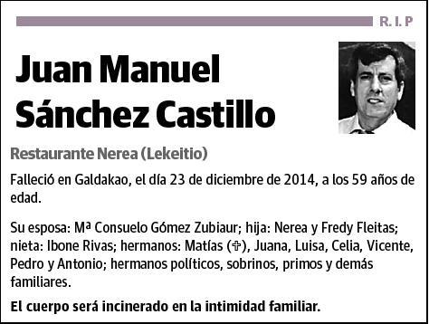 SANCHEZ CASTILLO,JUAN MANUEL