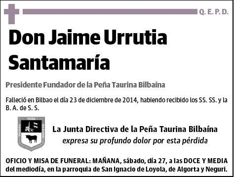 URRUTIA SANTAMARIA,JAIME