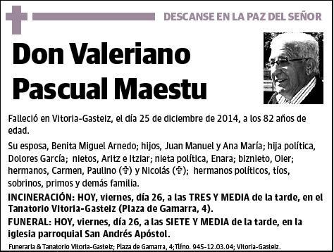 PASCUAL MAESTU,VALERIANO