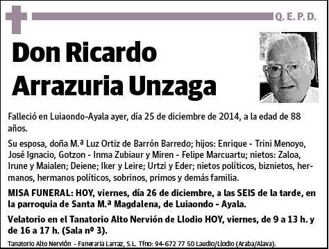 ARRAZURIA UNZAGA,RICARDO