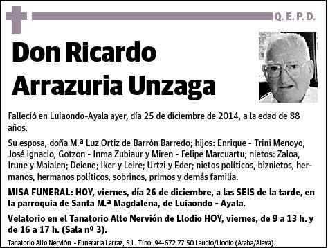 ARRAZURIA UNZAGA,RICARDO